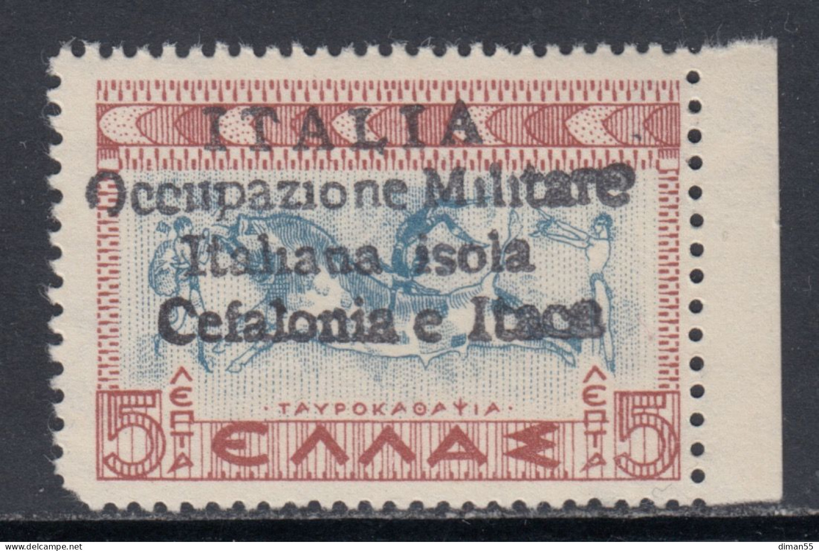 ITALY - CEFALONIA E ITACA - N.43 - Cv 1800 Euro Firmato DIENA - GOMMA INTEGRA - MNH** - Cefalonia & Itaca