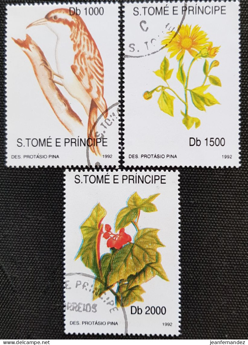 Sao Tome Et Principe 1992 Fauna And Flora Stampworld N° 1368 à 1370 - São Tomé Und Príncipe