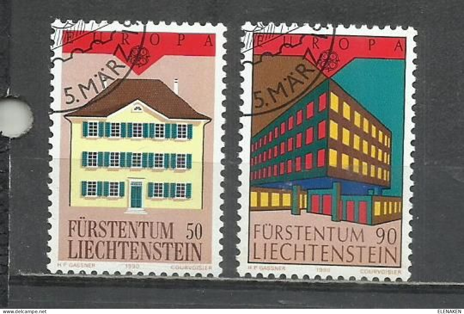 8525B-SERIE COMPLETA LIECHTENSTEIN  1990 Nº 925/926 EUROPA - Used Stamps