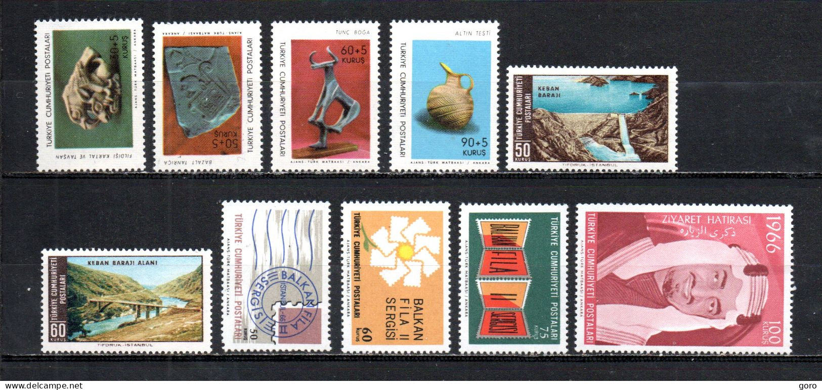 Turquía  1966  .-   Y&T  Nº   1783/1786-1787/1788-1789/1791-1795   ** - Unused Stamps