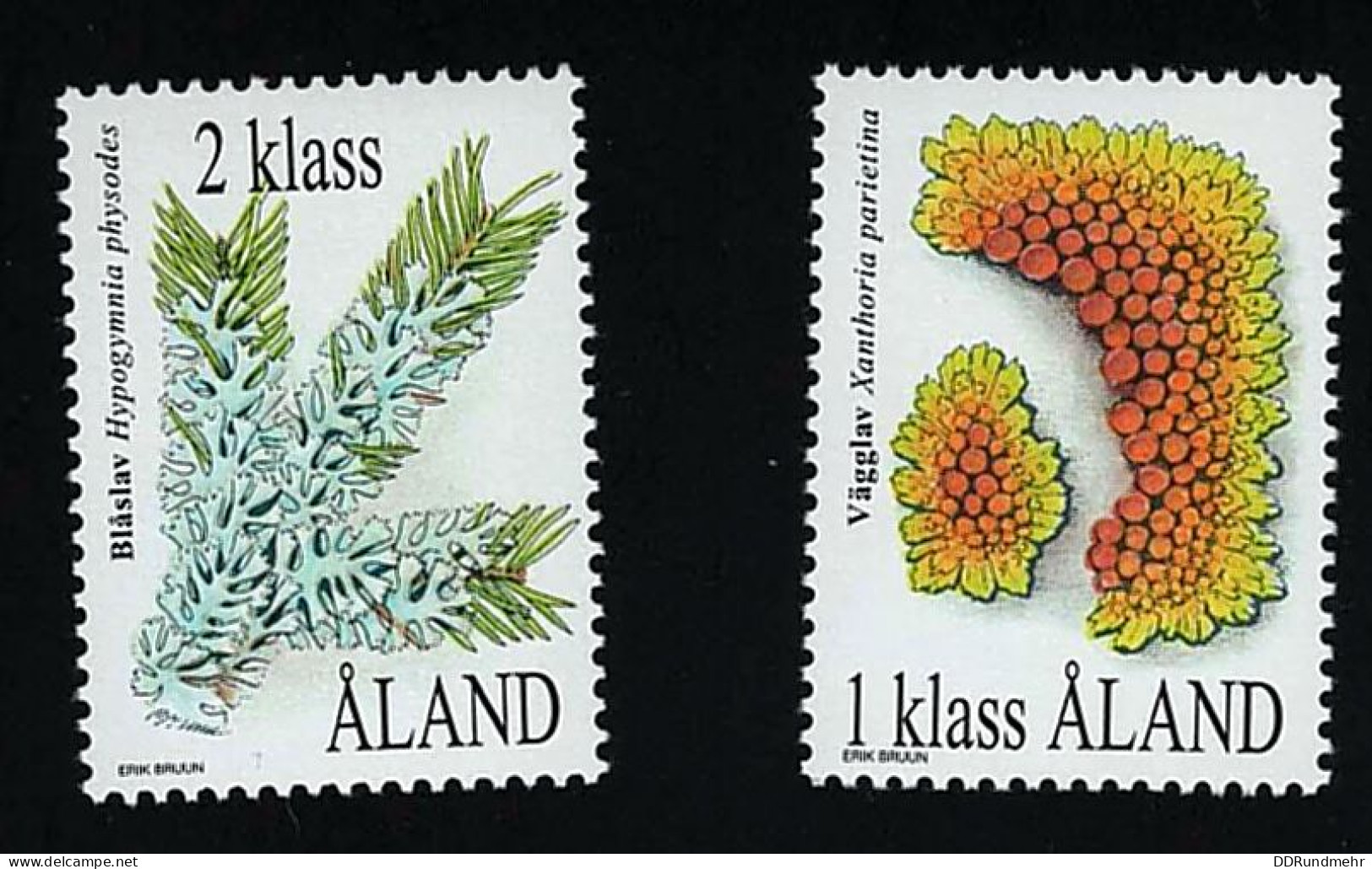 1999 Lichens  Michel AX 159 - 160 Stamp Number AX 107A - 107B Yvert Et Tellier AX 160 - 161 Xx MNH - Ålandinseln