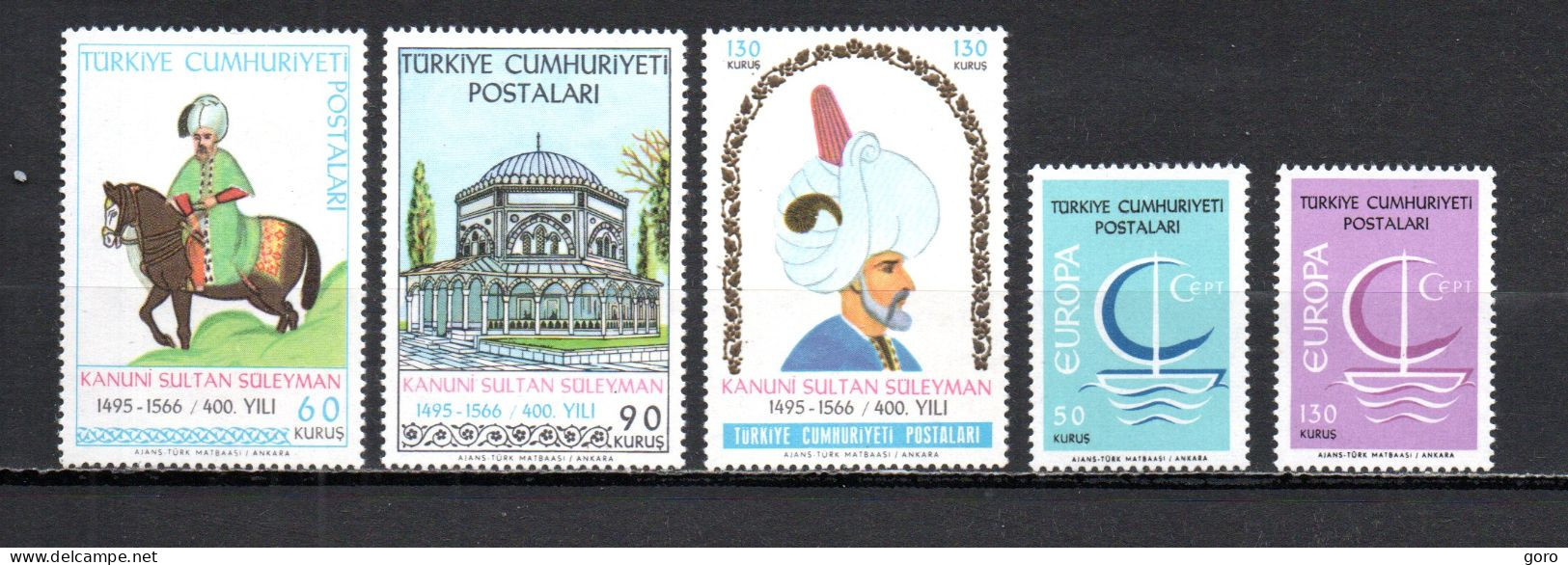 Turquía  1966  .-   Y&T  Nº   1792/1794-1796/1797   ** - Neufs