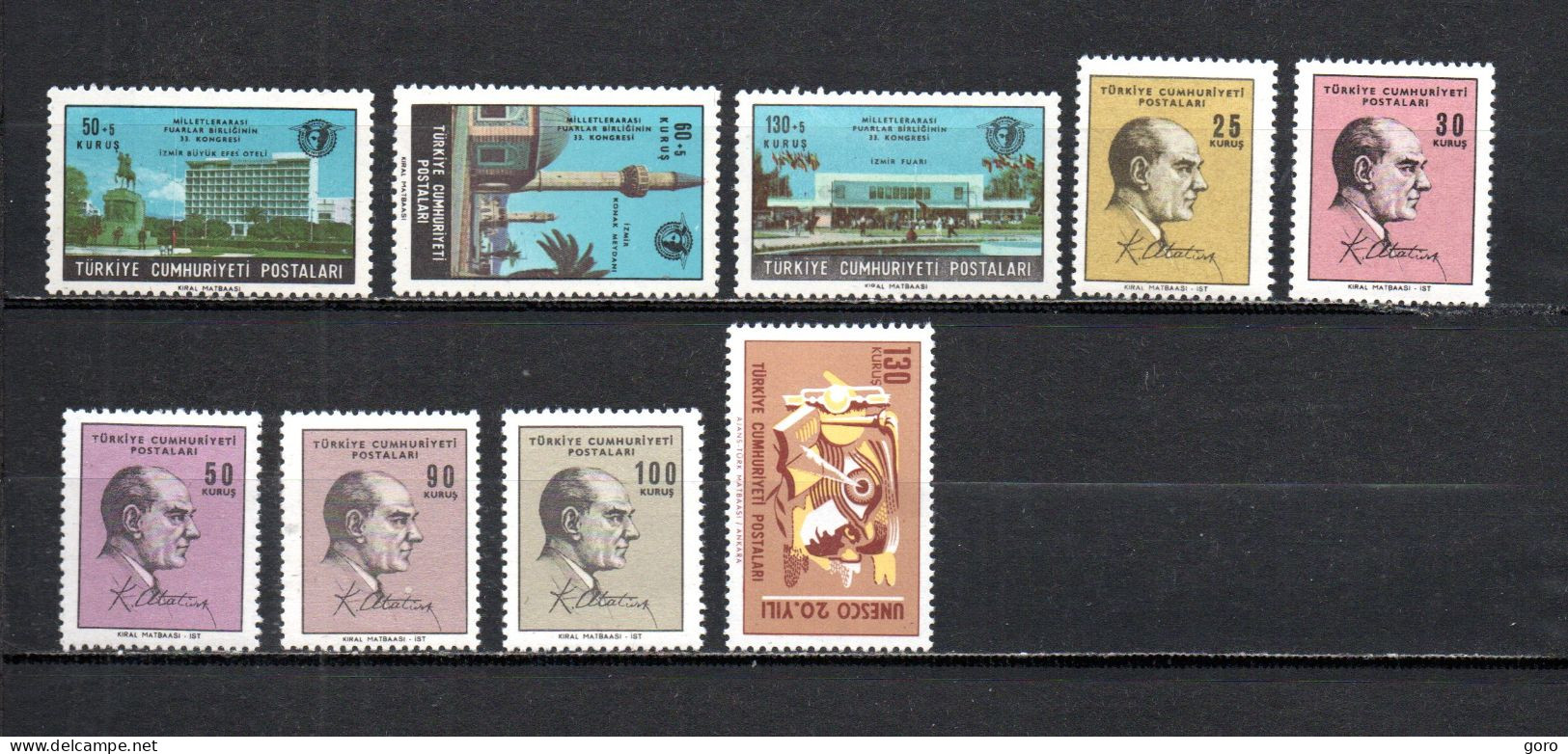 Turquía  1966  .-   Y&T  Nº   1798/1800-1801/1805-1806   ** - Ungebraucht