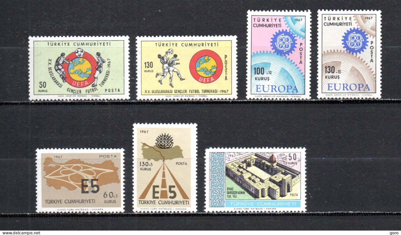 Turquía  1967  .-   Y&T  Nº   1827/1828-1829/1830-1831/1832-1833   ** - Unused Stamps