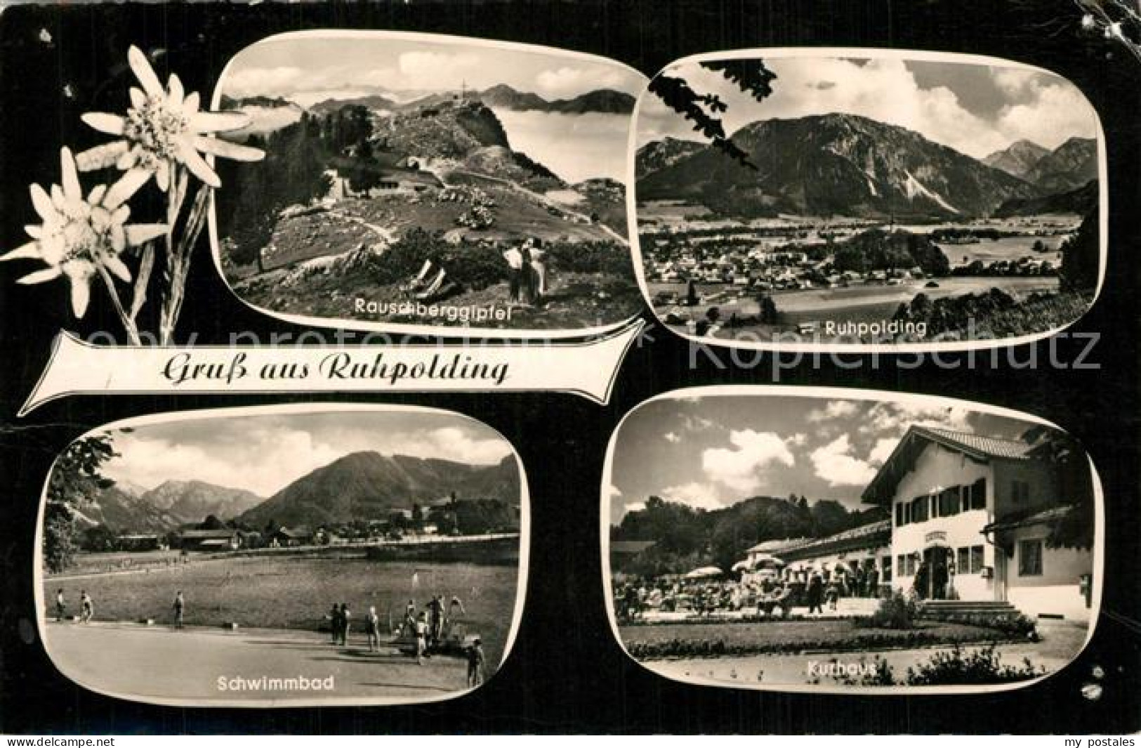 73559678 Ruhpolding Gesamtansicht Mit Alpenpanorama Rauschberggipfel Schwimmbad  - Ruhpolding