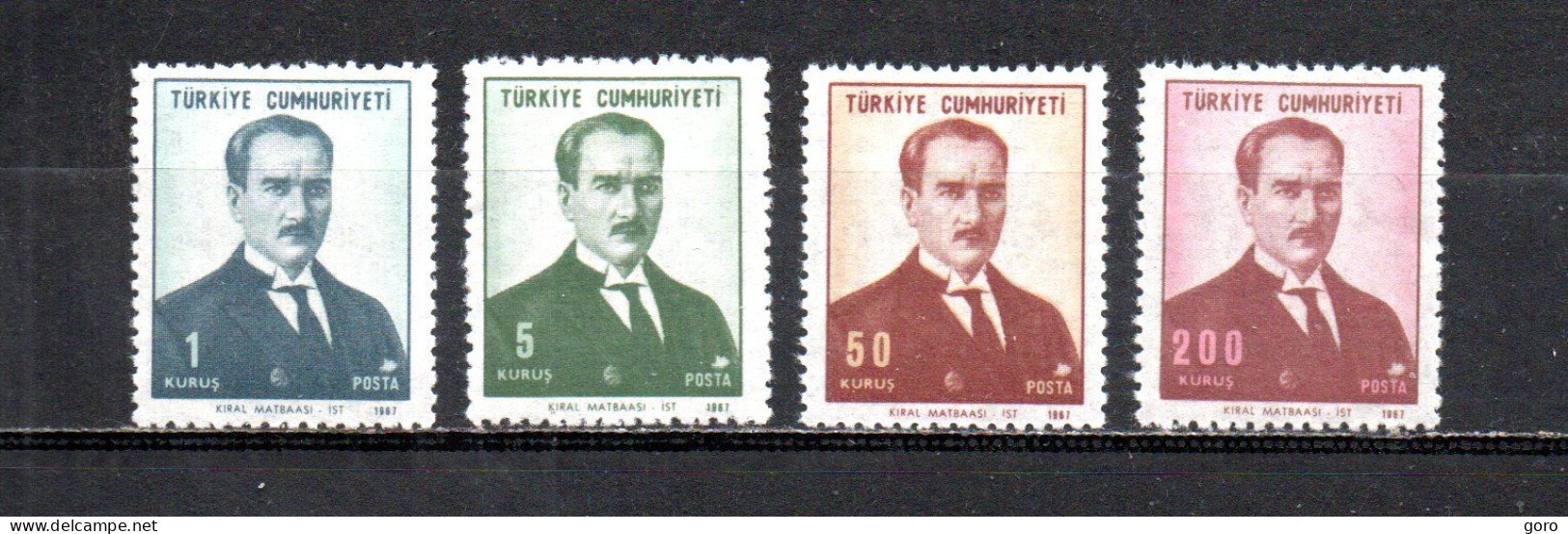 Turquía  1968  .-   Y&T  Nº   1859/1862   ** - Neufs