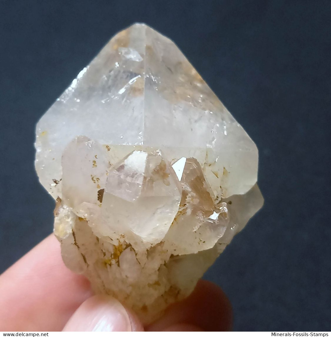 #O53 RARO Splendido Gruppo QUARZO Cristalli Geminati (Martigny, Vallese, Svizzera) - Mineralien