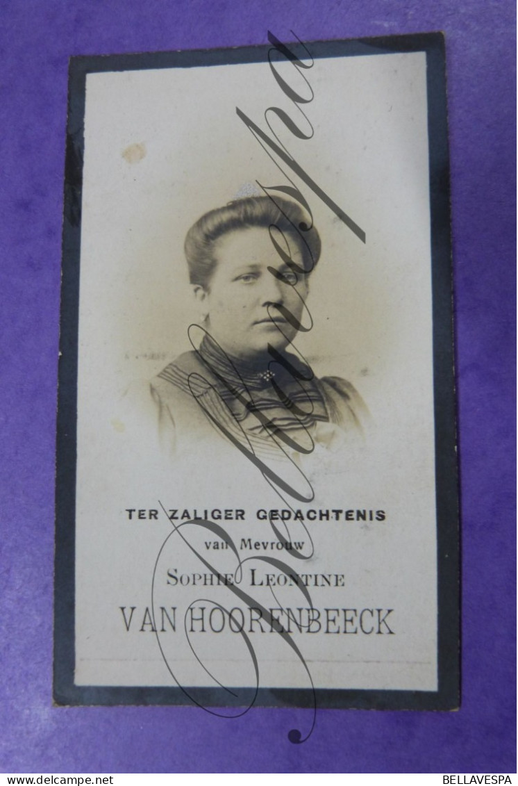 VAN HOORENBEECK Sophie Echt C.MEERT Buggenhout 1873-Lebbeke 1922 - Overlijden