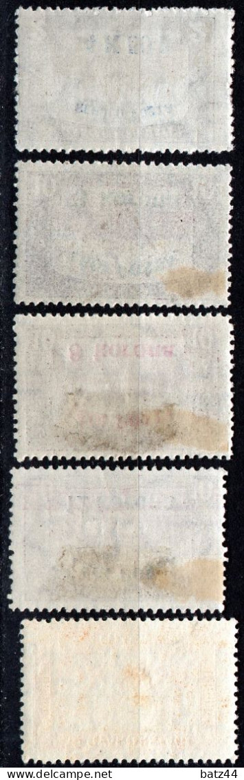 HONGRIE Poste Aérienne Lot Timbres Avec Charnière  N° YT 2 , 3 , 4 , 5 Et 12 Tous *  Voir 2 Scans - Used Stamps