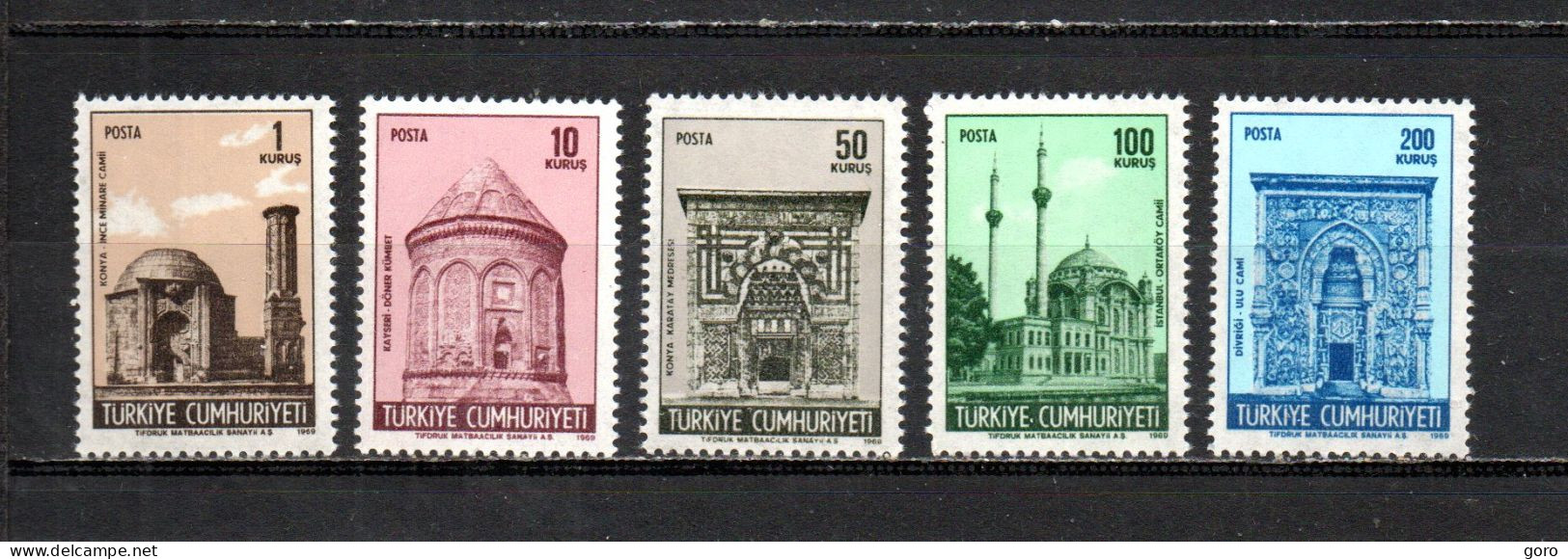 Turquía  1969  .-   Y&T  Nº   1897/1901   ** - Nuovi