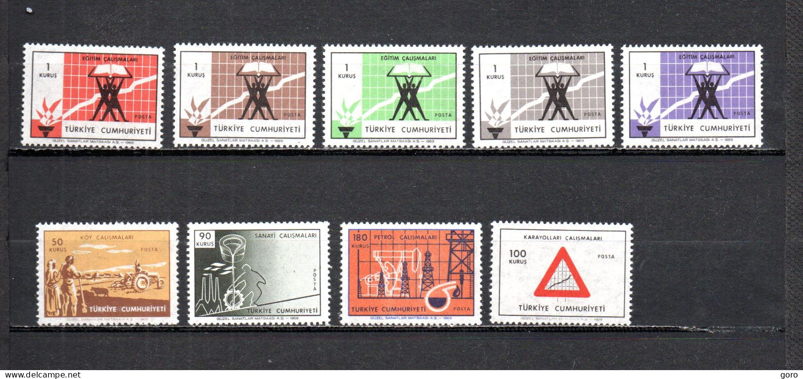 Turquía  1969  .-   Y&T  Nº   1902/1910   ** - Unused Stamps