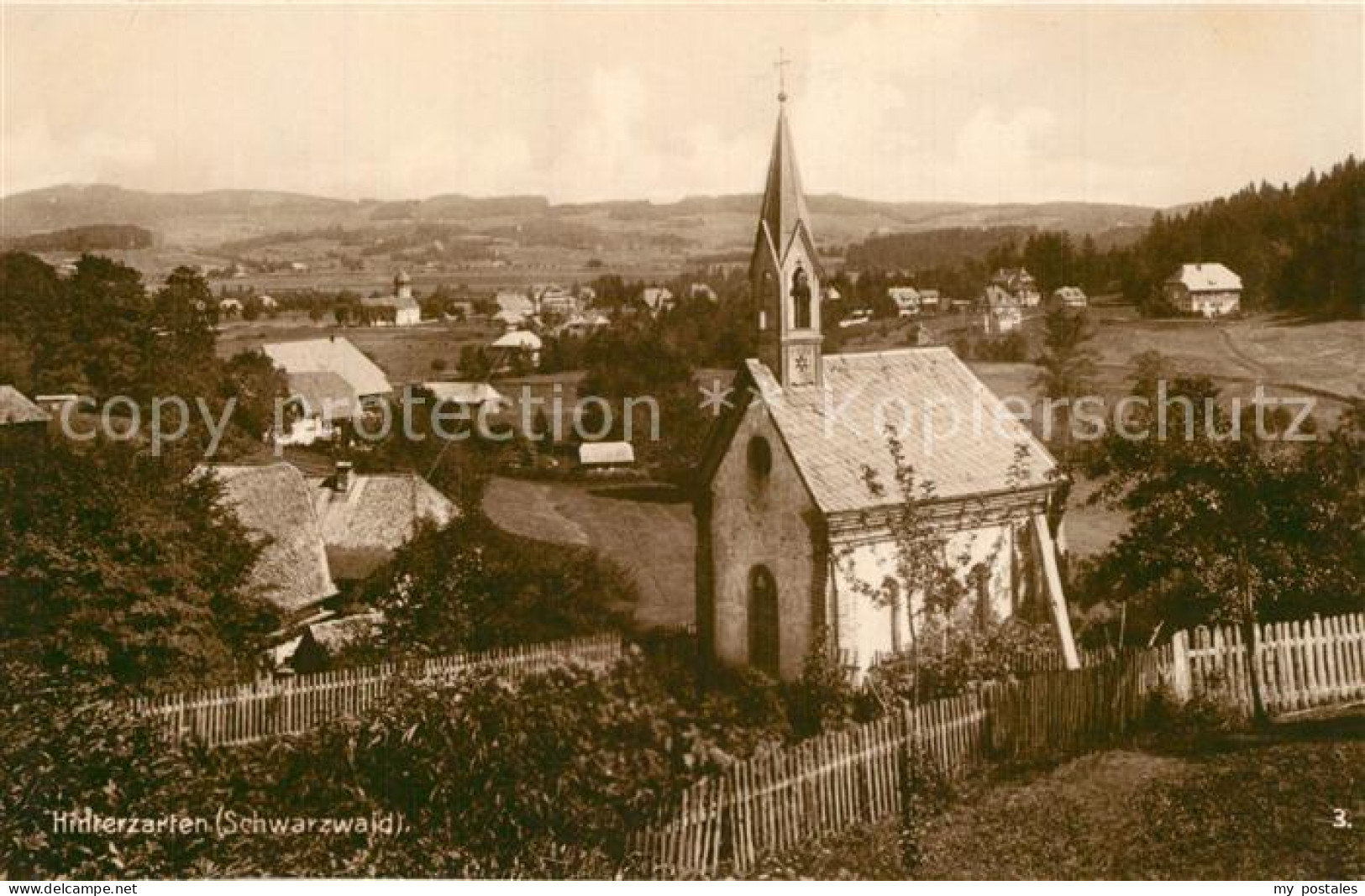 73559408 Hinterzarten Kapelle Landschaftspanorama Schwarzwald Trinks Postkarte H - Hinterzarten