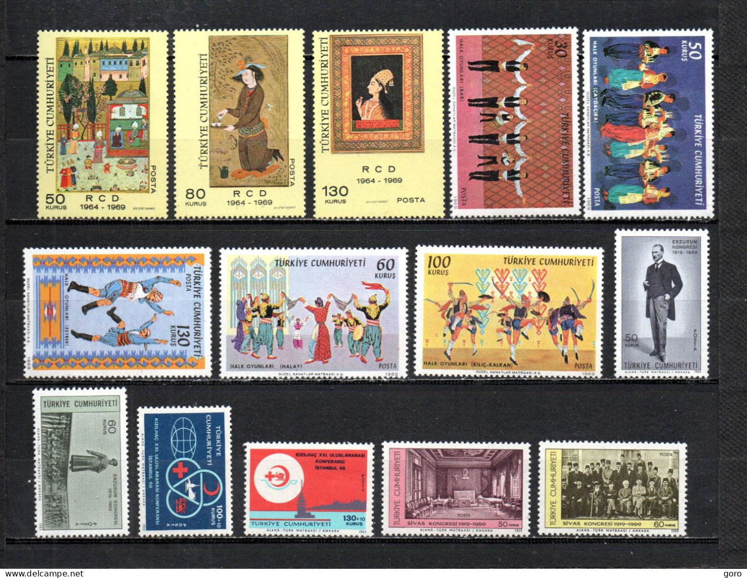 Turquía  1969  .-   Y&T  Nº   1911/1913-1914/1915-1916/1917-1918/1919-1920/1924   ** - Unused Stamps