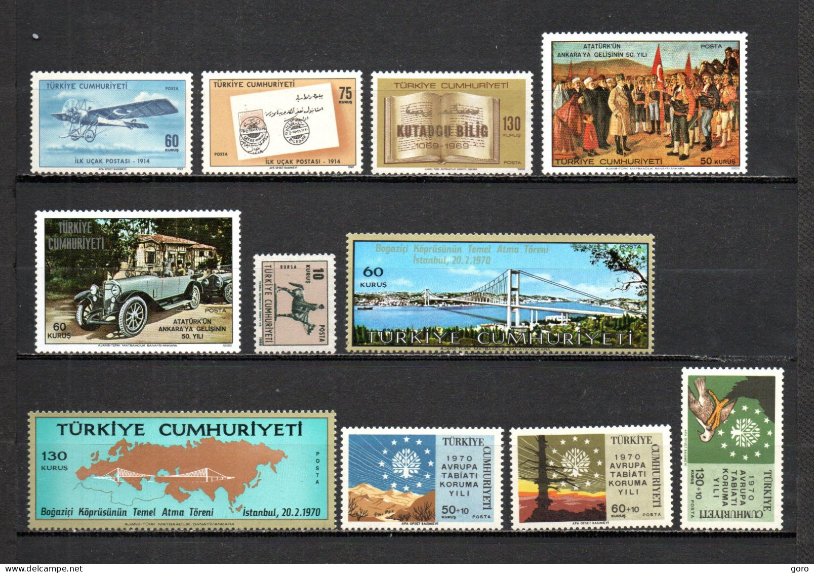 Turquía  1969-70  .-   Y&T  Nº   1925/1926-1927-1928/1929-1930-1931/1932-1933/1934   ** - Unused Stamps