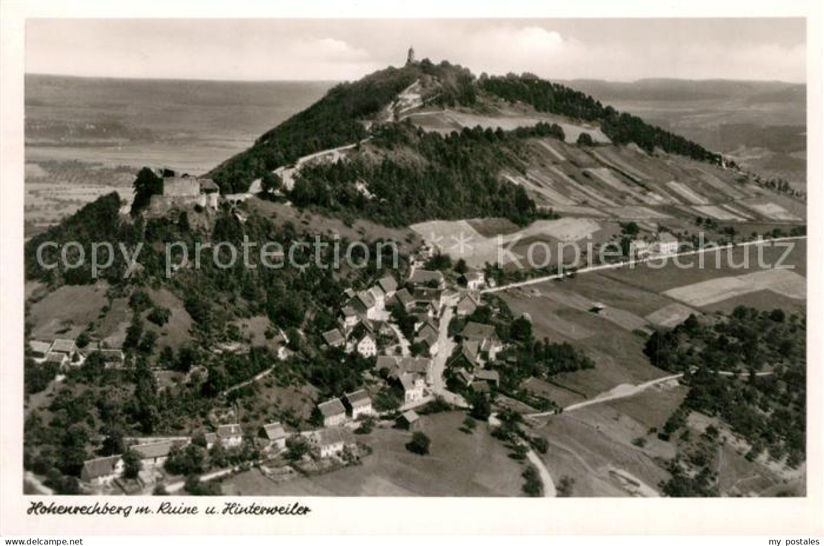 73559140 Hohenrechberg Fliegeraufnahme Mit Ruine Und Hinterweiler Hohenrechberg - Schwäbisch Gmünd