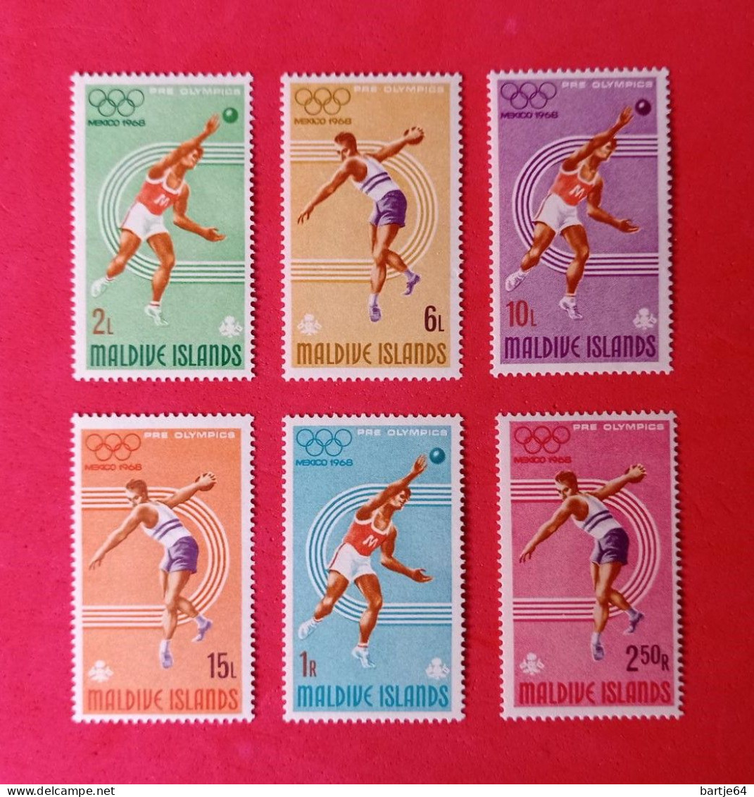 1968 Maladives - Serie MNH - Verano 1968: México