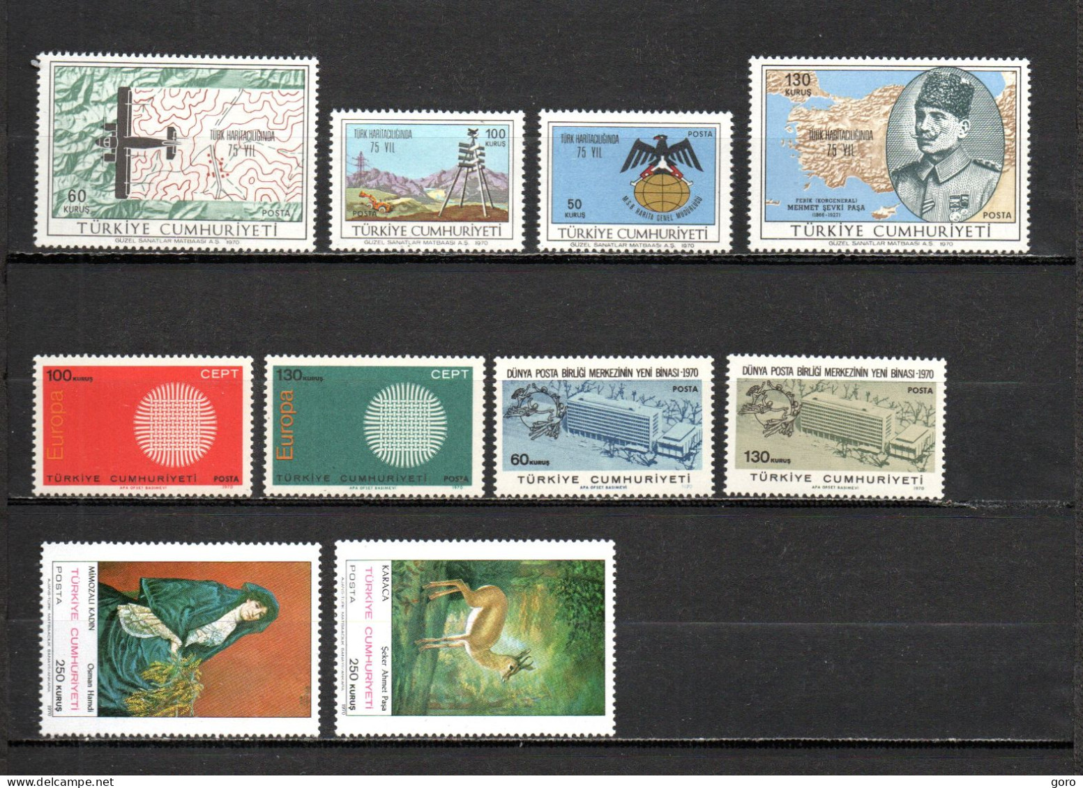 Turquía  1970  .-   Y&T  Nº   1948/1951-1952/1953-1954/1955-1956/1957   ** - Unused Stamps