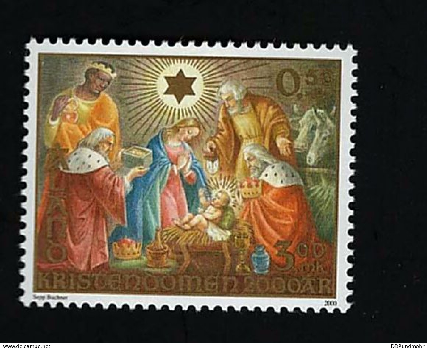 2000 Christmas  Michel AX 181 Stamp Number AX 172 Yvert Et Tellier AX 181 Stanley Gibbons AX 182 AFA AX 181 Xx MNH - Ålandinseln