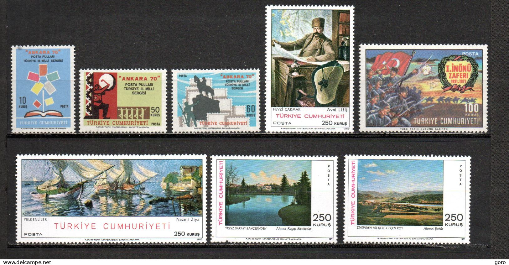 Turquía  1970-71  .-   Y&T  Nº   1970/1972-1973/1974-1975-1976/1977   ** - Unused Stamps
