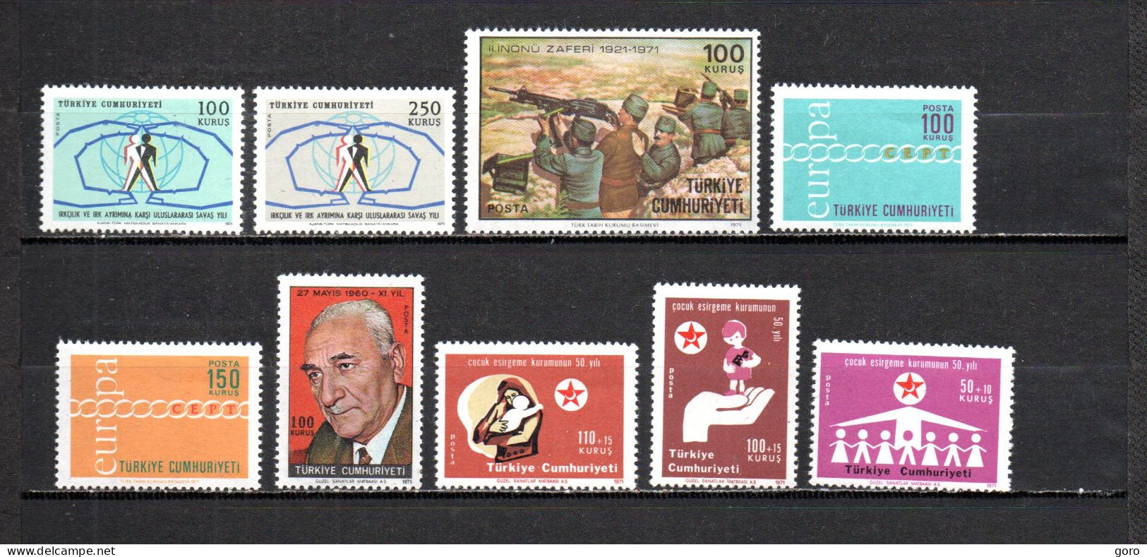Turquía  1971  .-   Y&T  Nº   1978/1979-1980-1981/1982-1987-1988/2000   ** - Unused Stamps