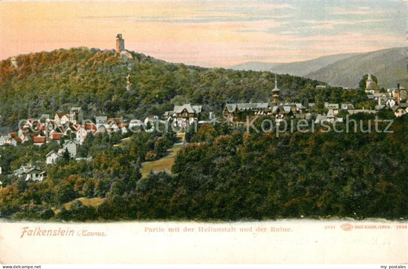 73558413 Falkenstein Taunus Ansicht Mit Heilanstalt Und Burgruine Falkenstein Ta - Koenigstein