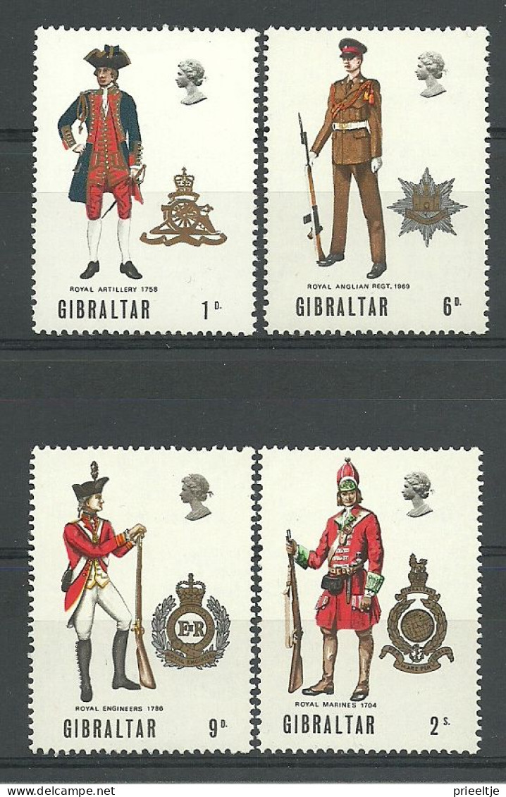 Gibraltar 1969 Uniforms Y.T. 224/227 ** - Gibraltar