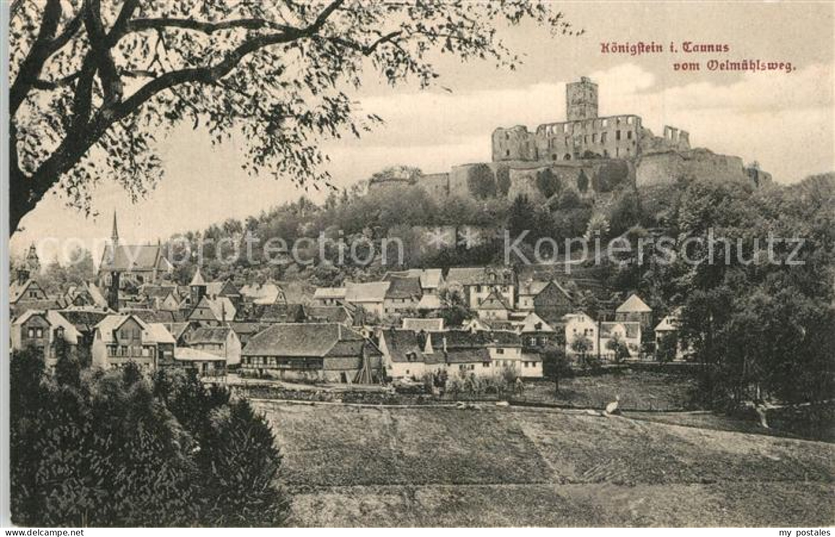 73558361 Koenigstein Taunus Ansicht Mit Burgruine Vom Oelmuehlsweg Aus Koenigste - Koenigstein