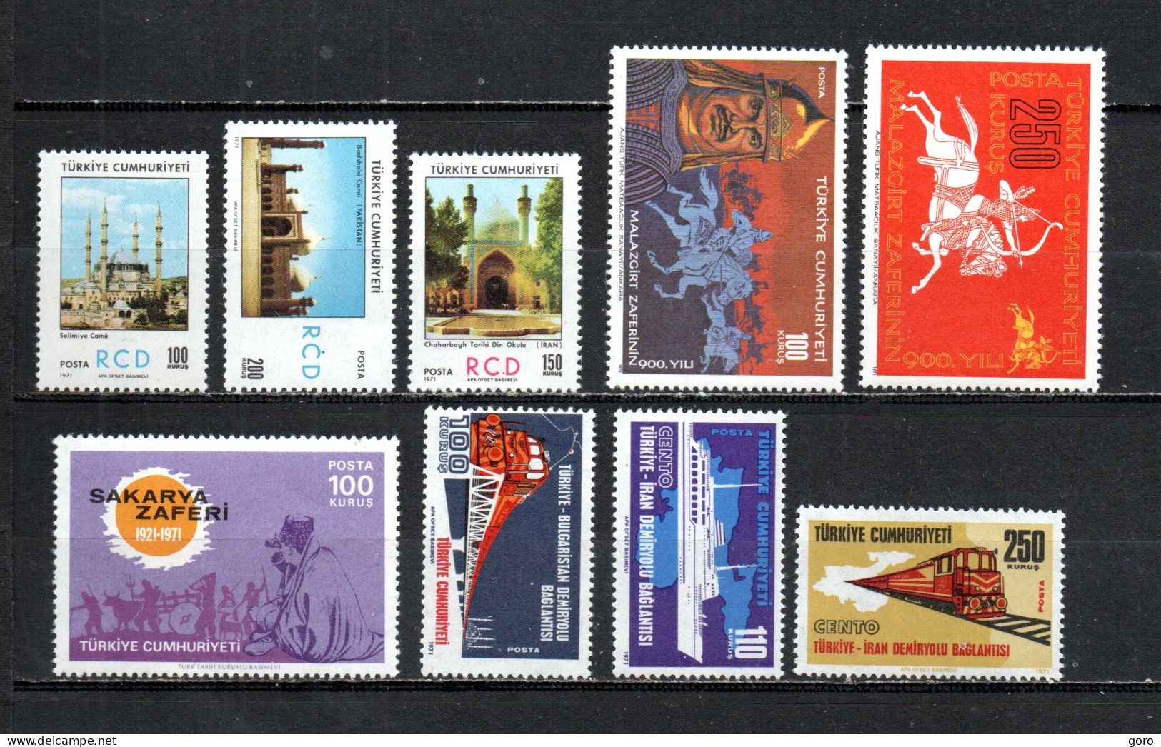 Turquía  1971  .-   Y&T  Nº   2001/2003-2004/2005-2006-2007/2009   ** - Unused Stamps