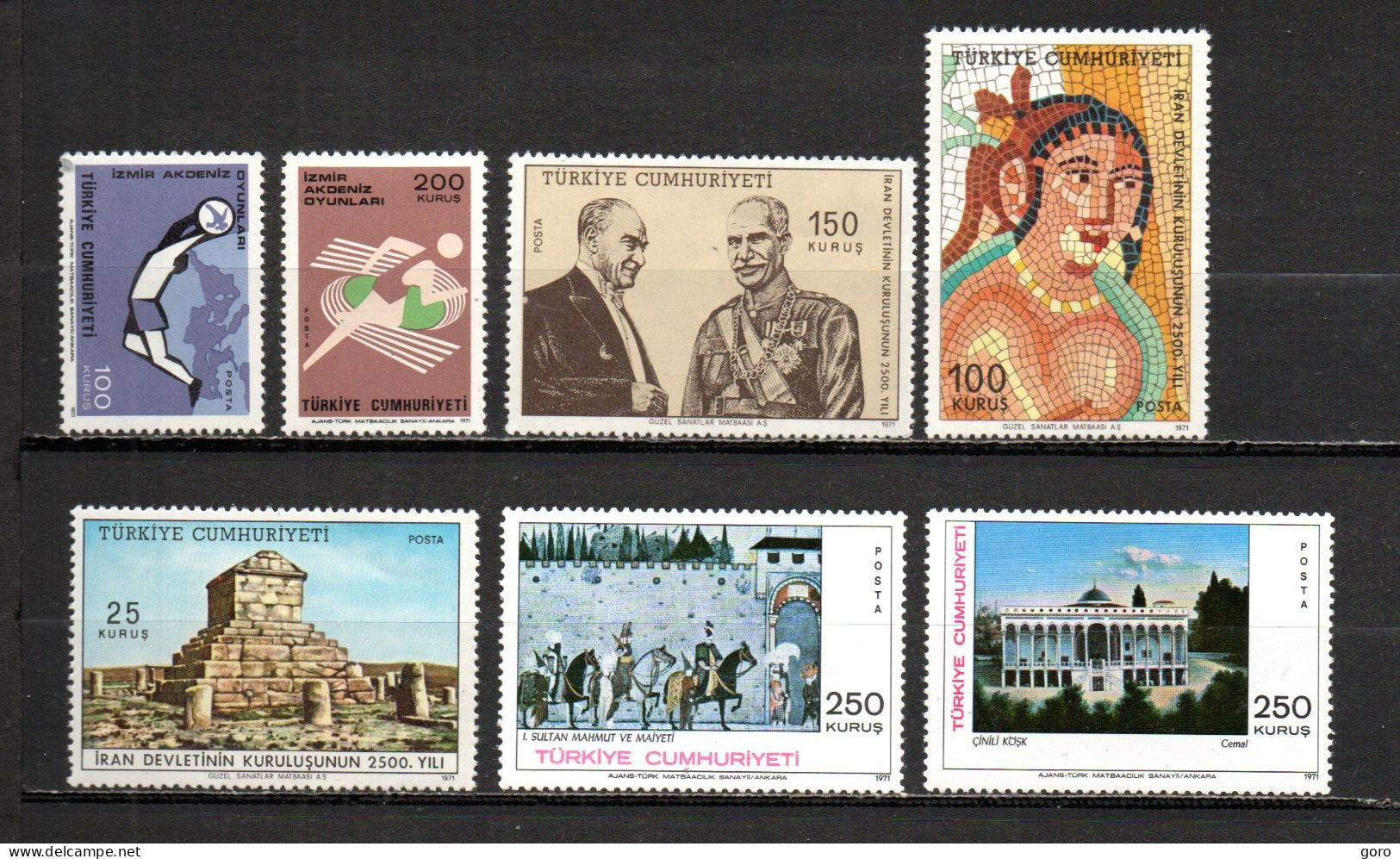 Turquía  1971  .-   Y&T  Nº   2010/2011-2012/2014-2015/2016   ** - Unused Stamps