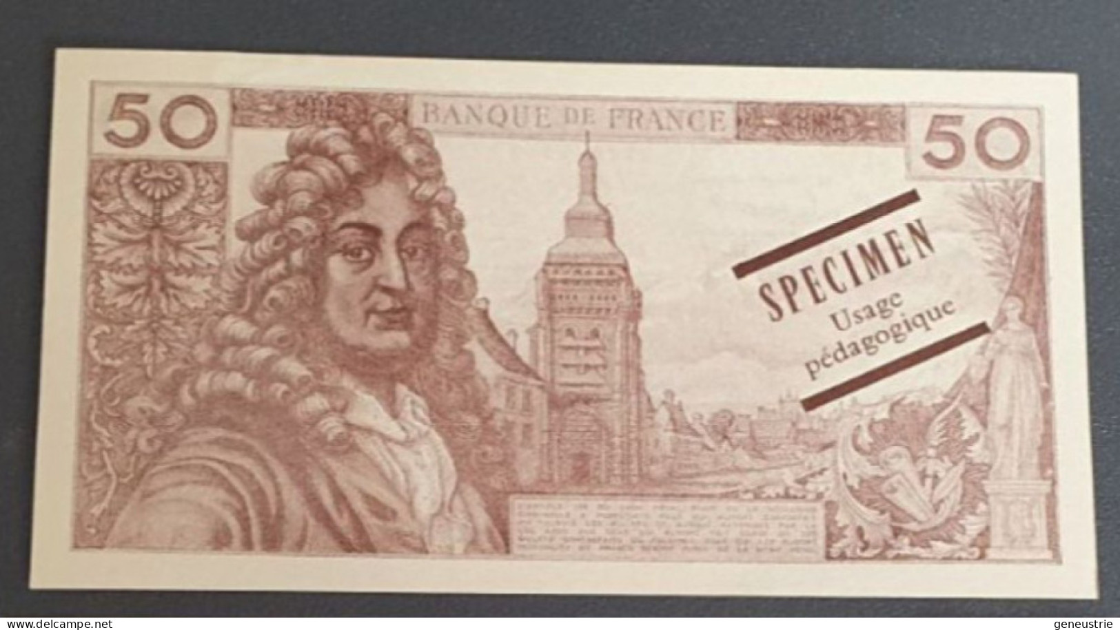 Billet Scolaire D'école (50Fr) Specimen à Usage Pédagogique - Années 60 - School Bank Note - Ficción & Especímenes