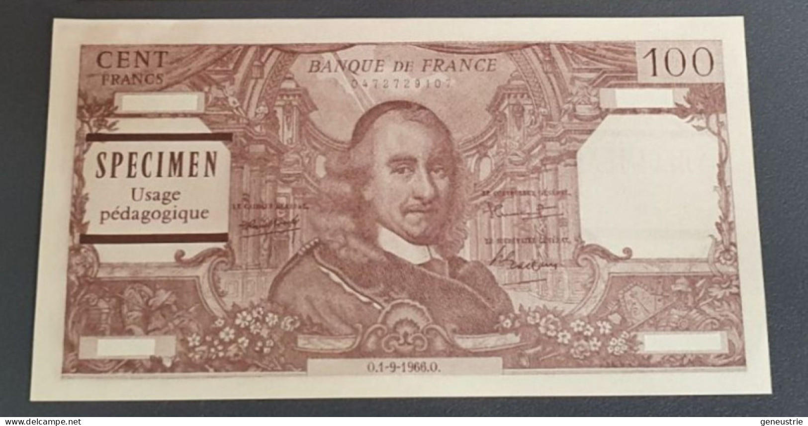 Billet Scolaire D'école (100Fr) Specimen à Usage Pédagogique - Années 60 - School Bank Note - Ficción & Especímenes