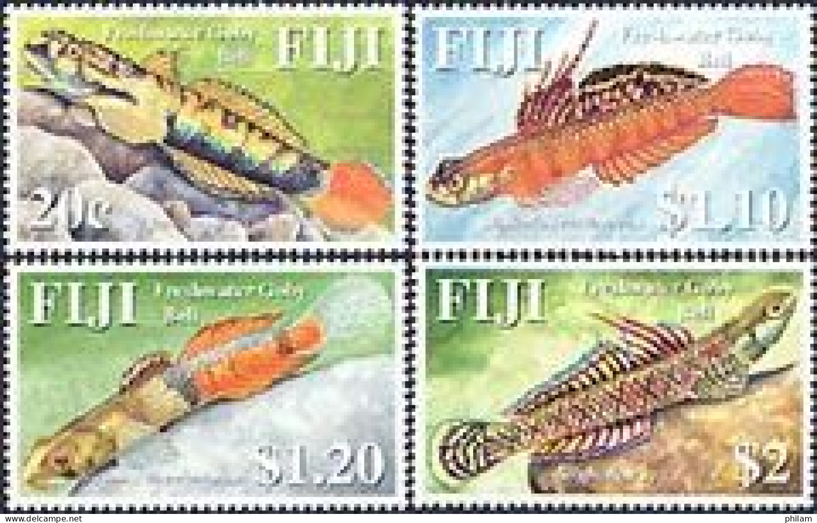 FIDJI 2007 - Poissons Des Eaux Fraiches: Gobi Beli - 4 V. - Fidji (1970-...)