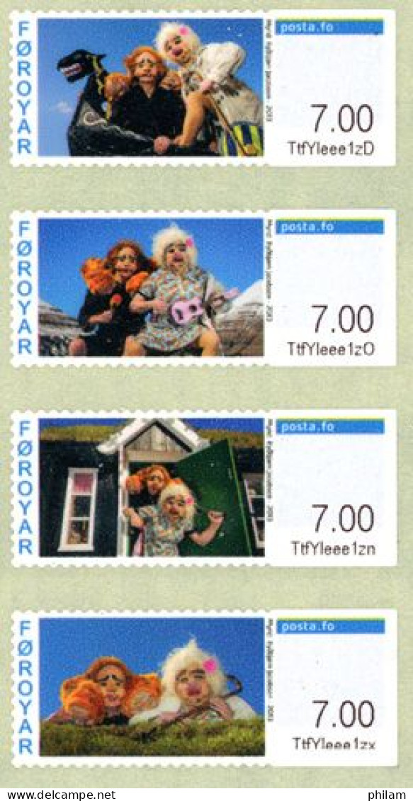 FEROES 2013 - Pierre Le Troll - 4 Vignettes                                                   - Faroe Islands