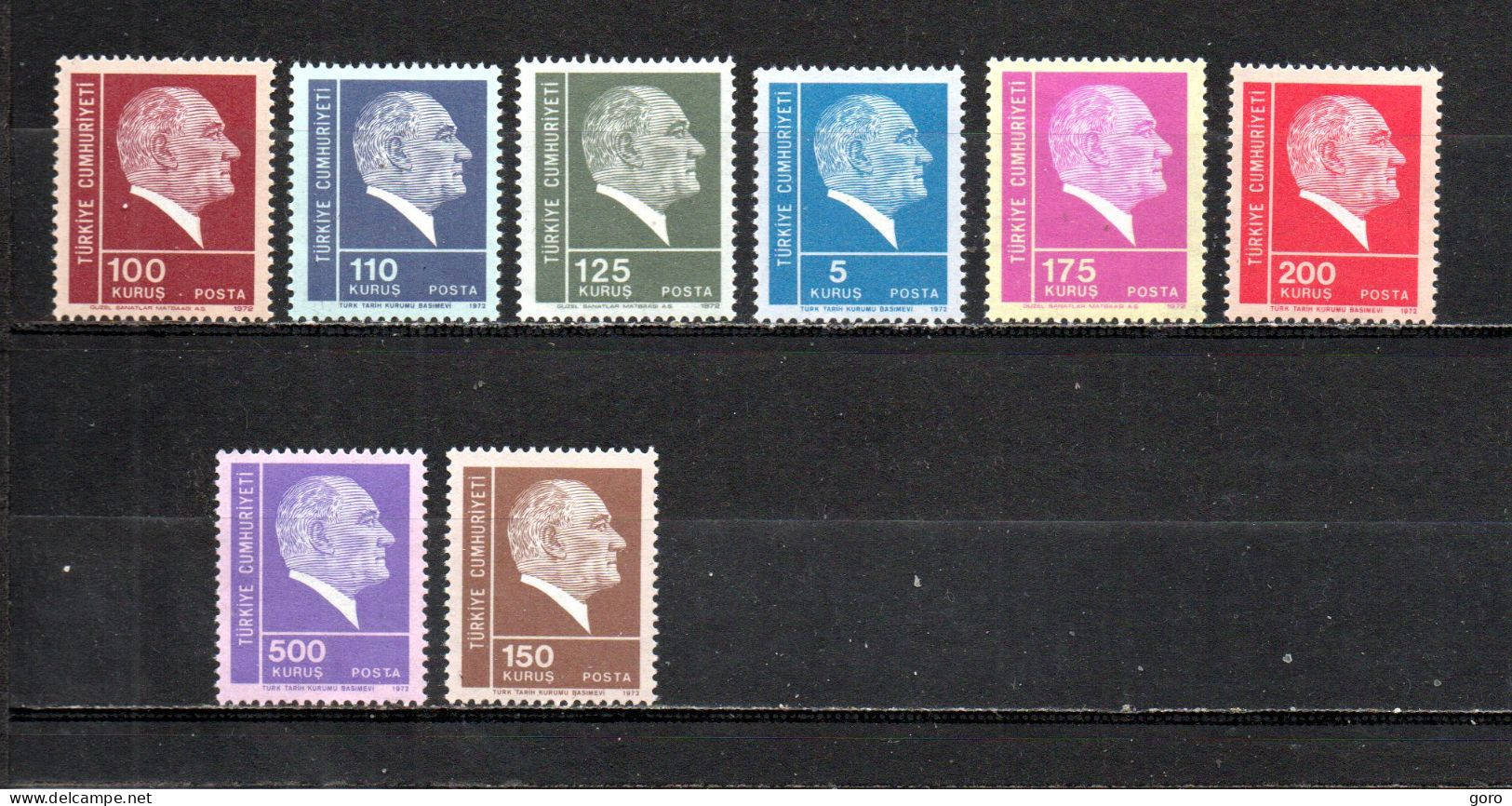 Turquía  1972  .-   Y&T  Nº   2040/2047   ** - Unused Stamps