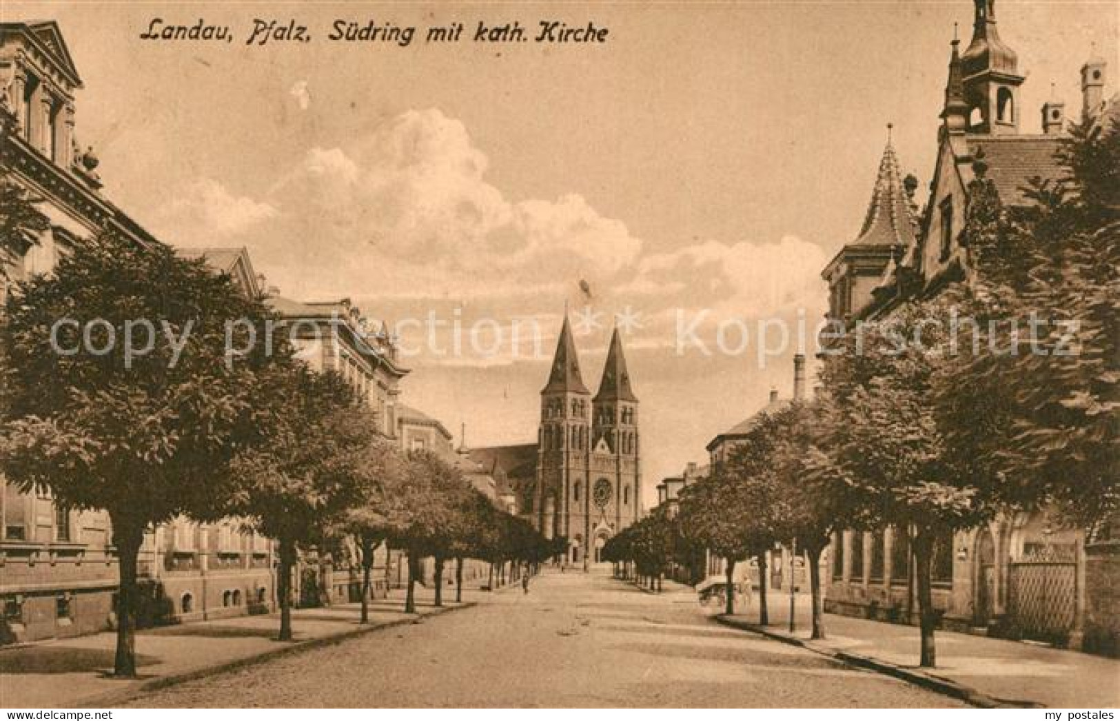 73558013 Landau Pfalz Suedring Mit Katholischer Kirche Landau Pfalz - Landau