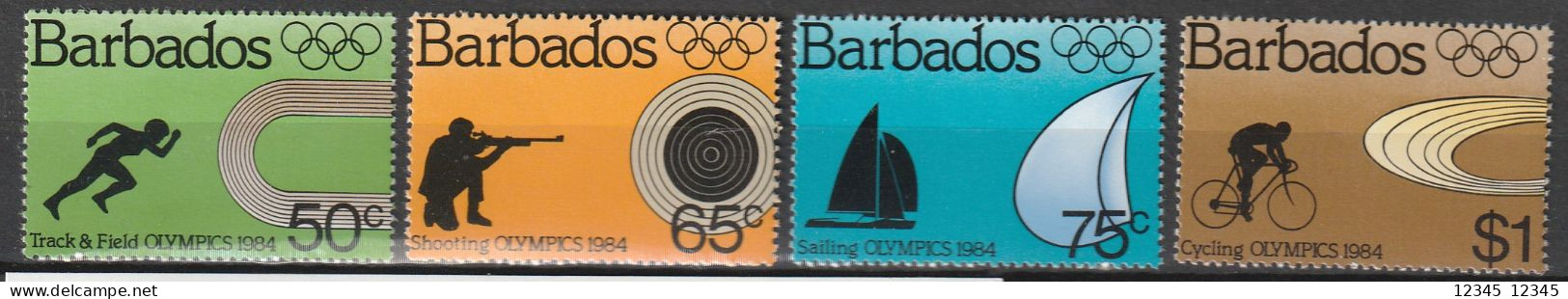 Barbados 1984, Postfris MNH, Olympic Games - Barbados (1966-...)