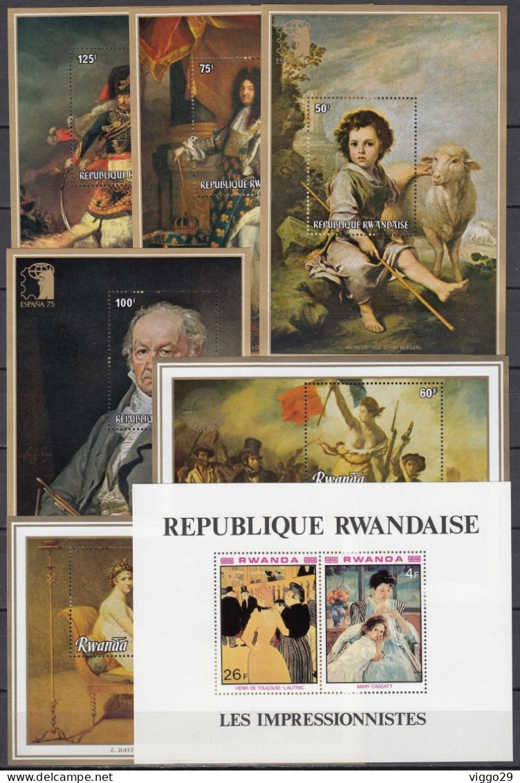 Rwanda, Paintings (21 Bloc, MNH **) - Impresionismo