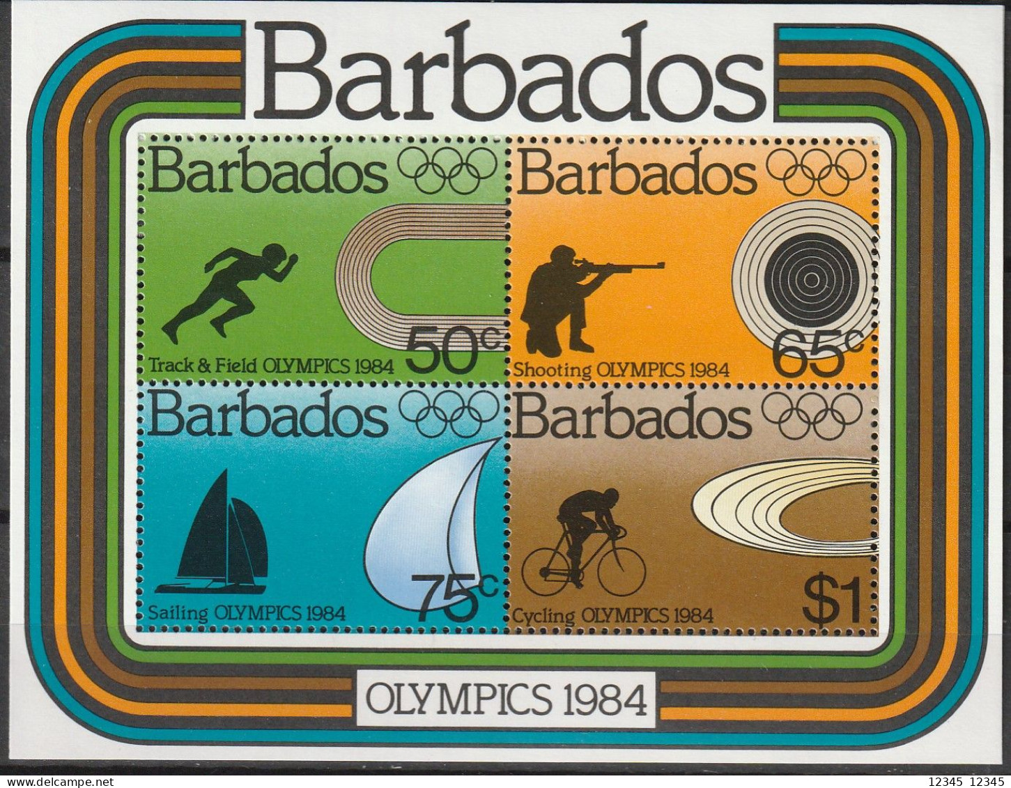 Barbados 1984, Postfris MNH, Olympic Games - Barbados (1966-...)