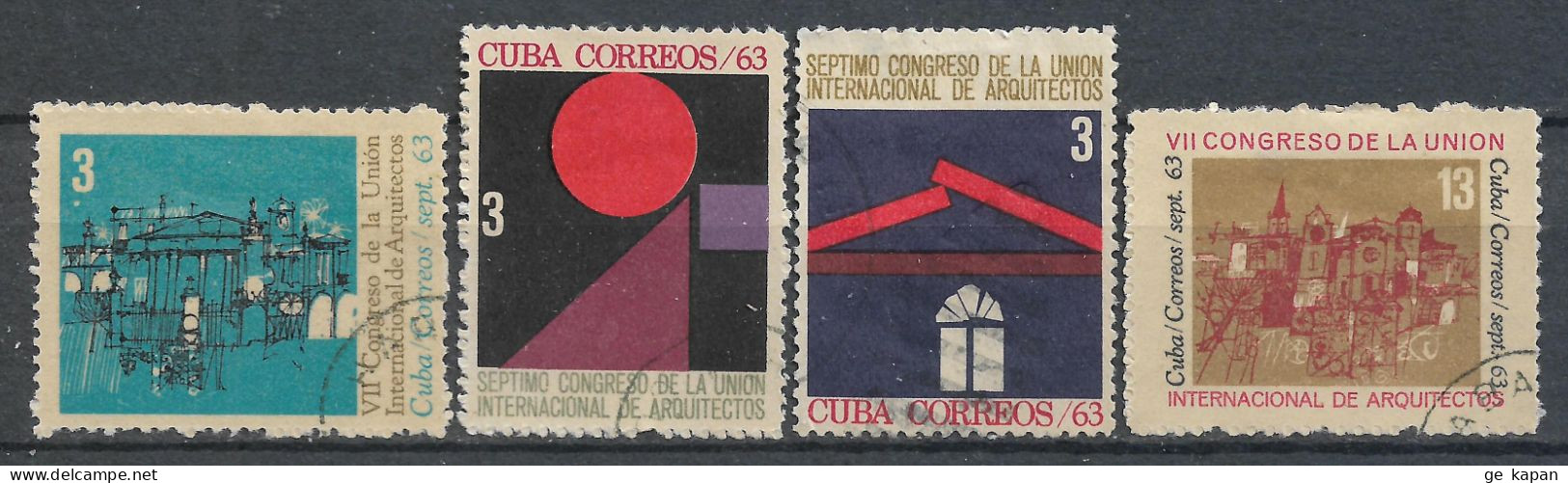 1963 CUBA SET OF 4 USED STAMPS (Michel # 864,865,867,870) CV €1.60 - Oblitérés
