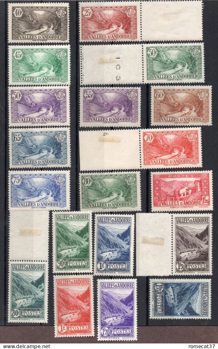 Andorre  N°61/92 N*/** TB (vente Au Détail Possible) Cote 355 Euros !!! - Unused Stamps