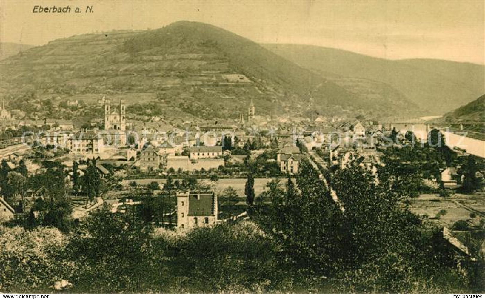 73557895 Eberbach Neckar Stadtpanorama Eberbach Neckar - Eberbach