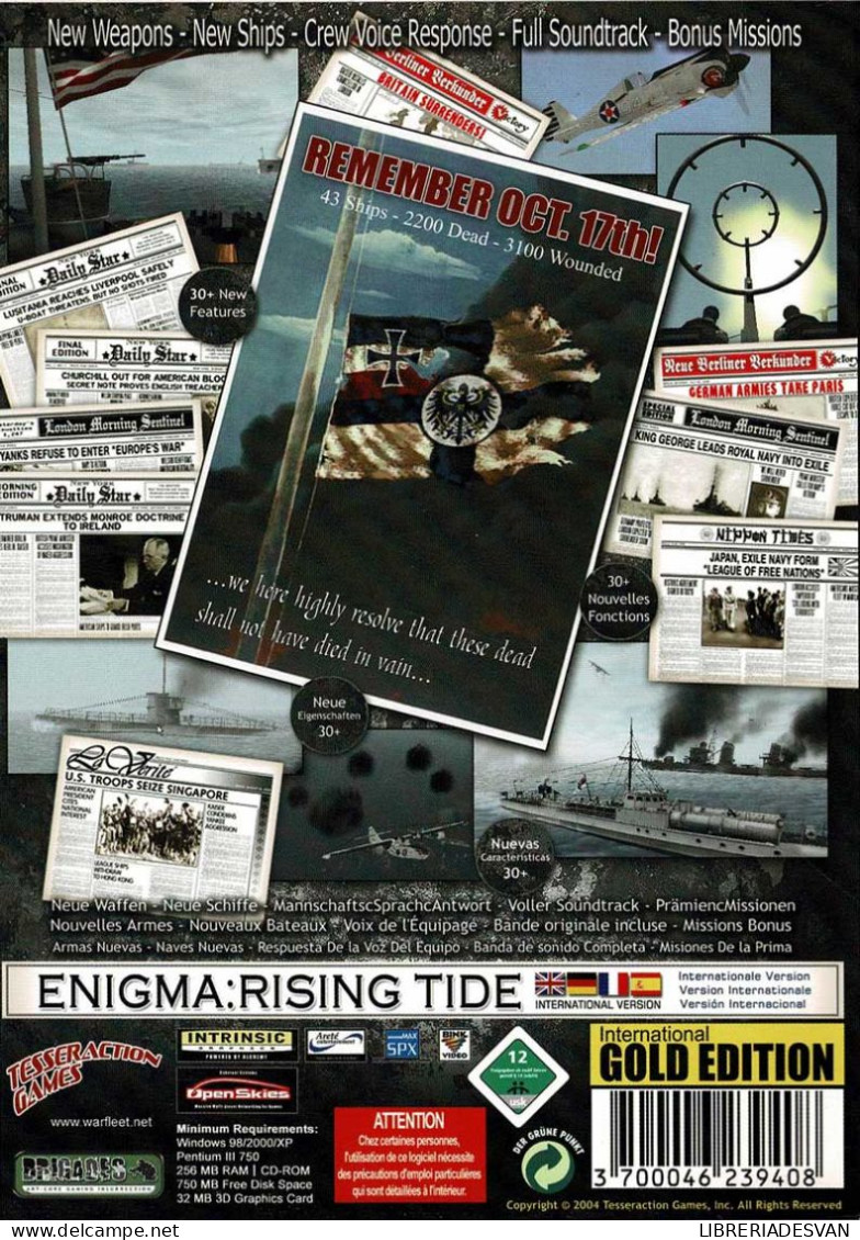 Enigma Rising Tide Chapter One 1937. Gold Edition. Versión Internacional. PC - Giochi PC