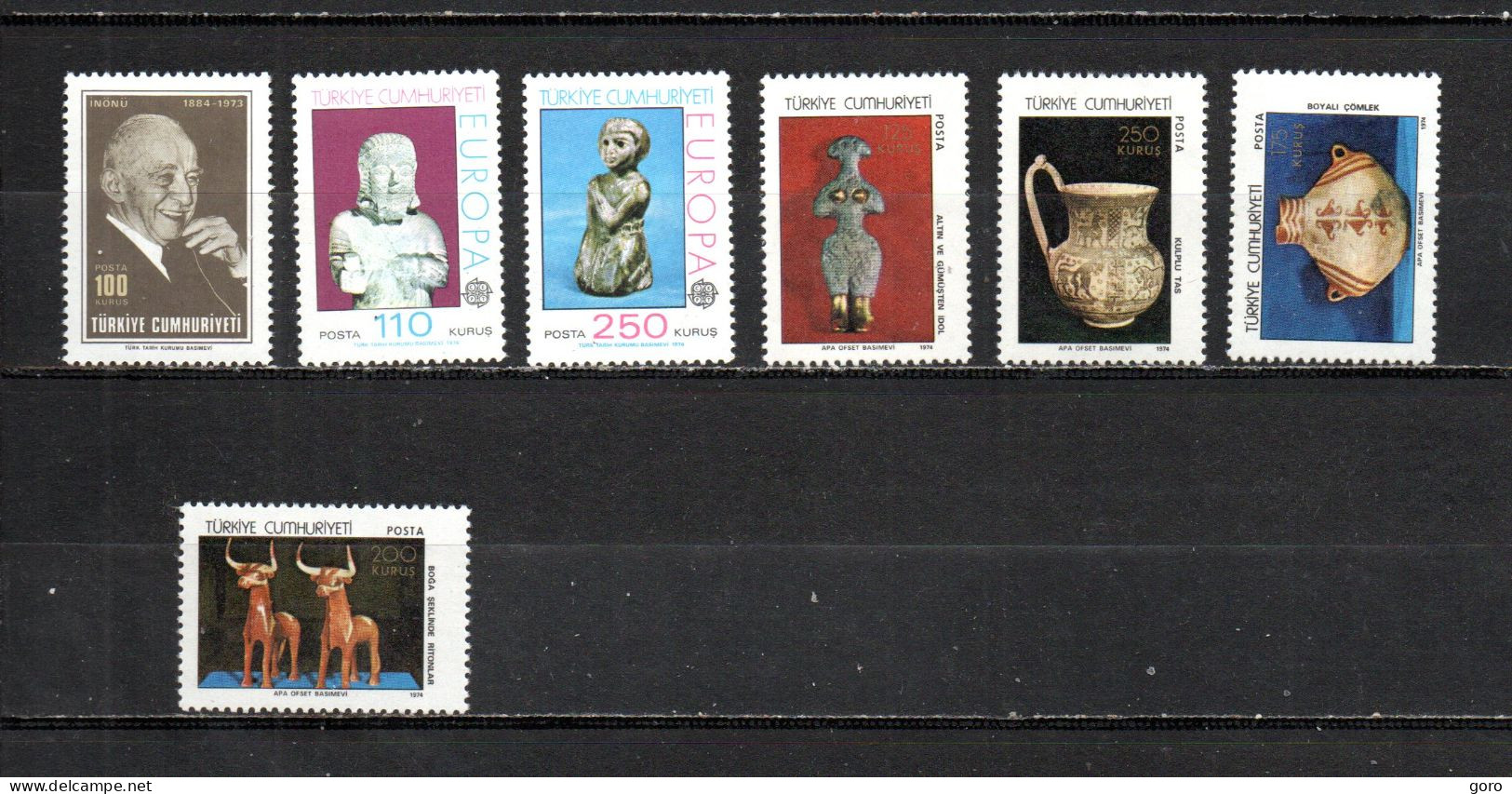 Turquía  1973-74  .-   Y&T  Nº   2088-2089/2090-2091/2094   ** - Unused Stamps