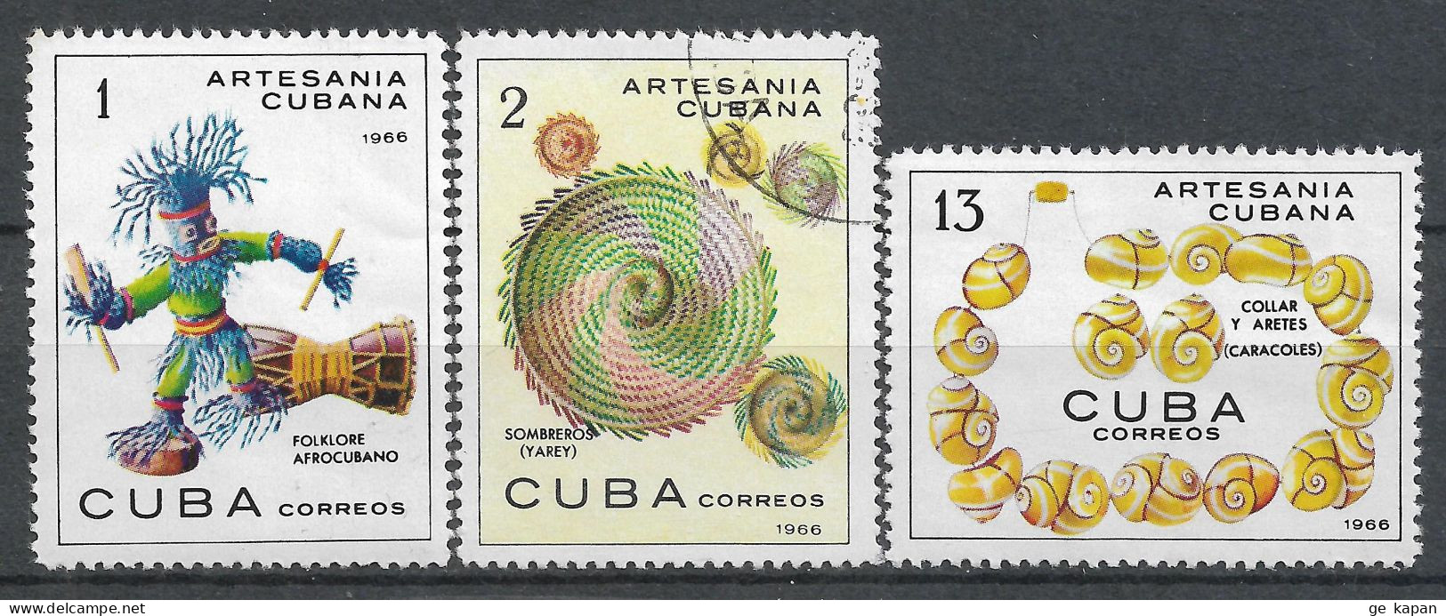 1966 CUBA SET OF 2 MNH + 1 USED STAMPS (Michel # 1142,1143,1148) CV €2.50 - Neufs