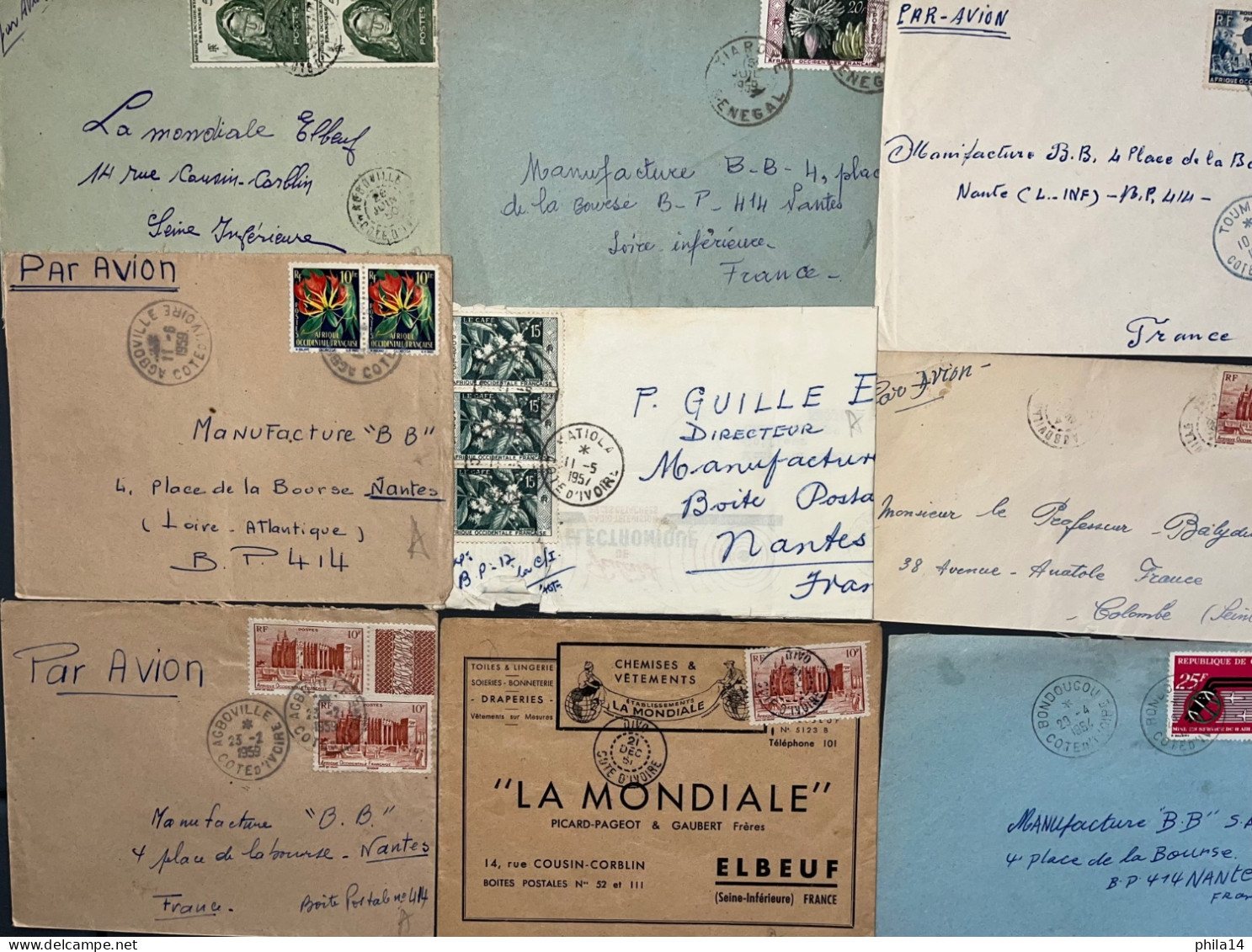 LOT DE 20 ENVELOPPES COTE D'IVOIRE & AOF - Côte D'Ivoire (1960-...)