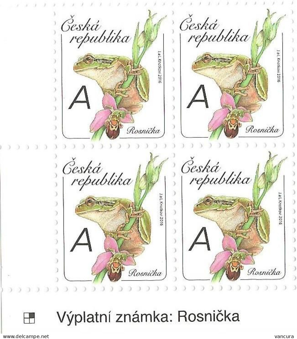 ** 902 Czech Republic Tree Frog 2016 Bee Orchid - Frogs