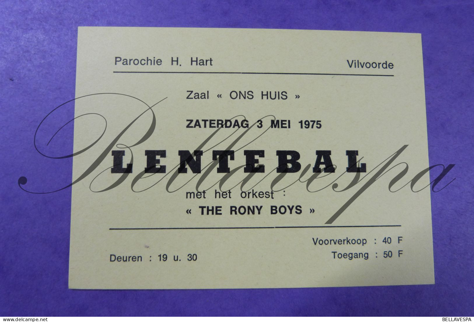 Vilvoorde 5 x cpa + Inkom ticket 1975 Lentebal