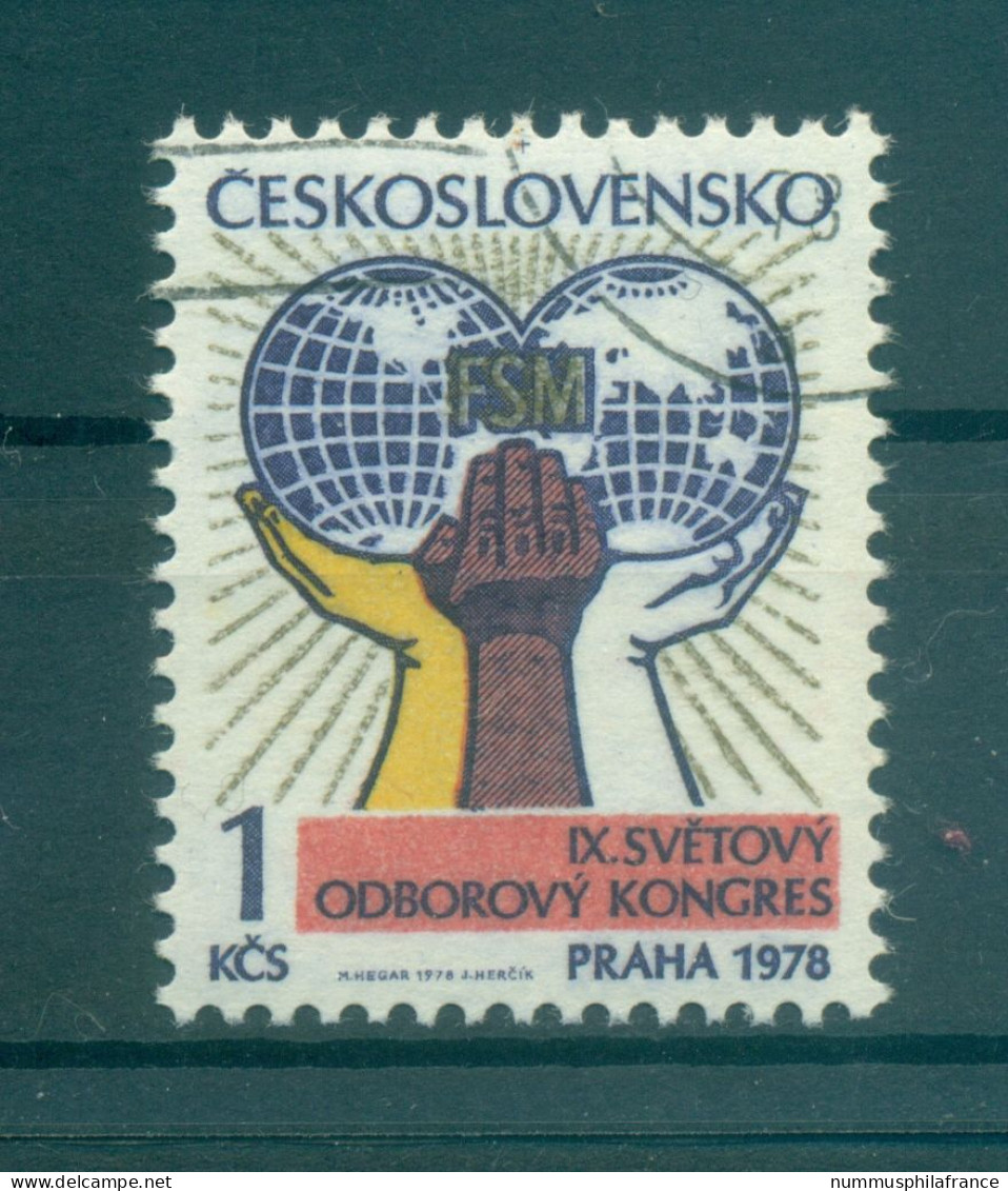 Tchécoslovaquie 1978 - Y & T N. 2272 - Congrès Des Syndicats (Michel N. 2433) - Used Stamps