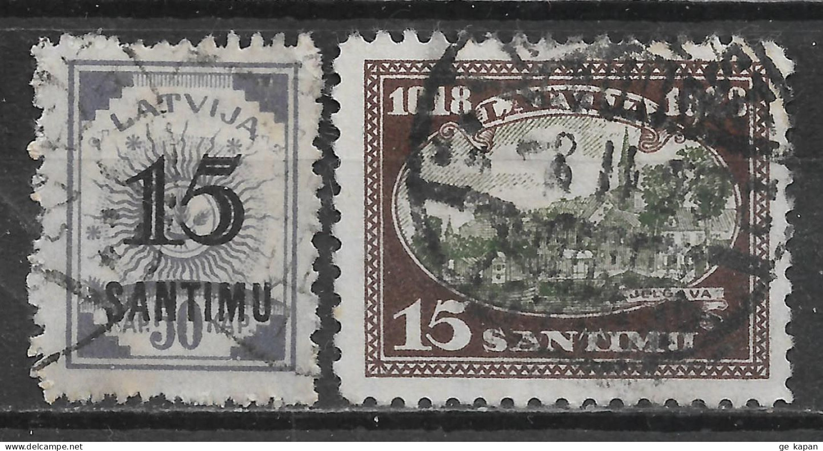 1927,1928 LATVIA Set Of 2 Used Stamps (Michel # 115,133) CV €2.50 - Lettland