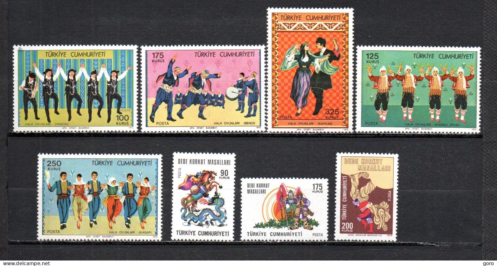 Turquía  1975  .-   Y&T  Nº   2130/2134-2135/2137   ** - Unused Stamps